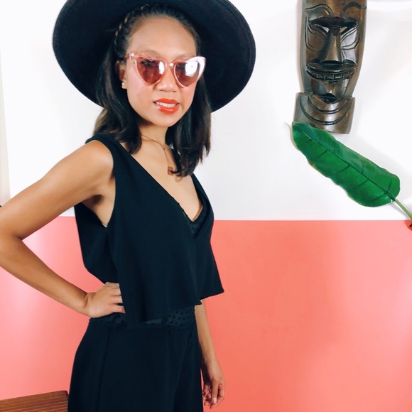 Zara Pants - NWT Zara layered Polka Dot underneath Romper M